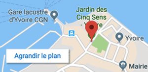 Plan d'accès - Jardin des Cinq Sens - 74140 Yvoire