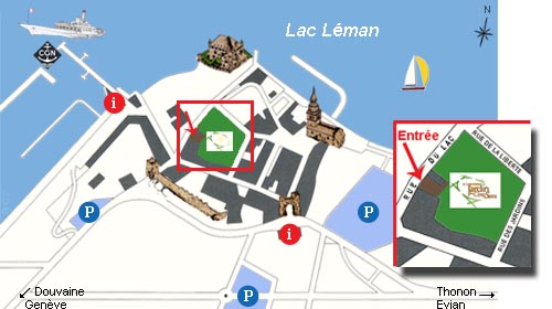 Yvoire, plan du village 