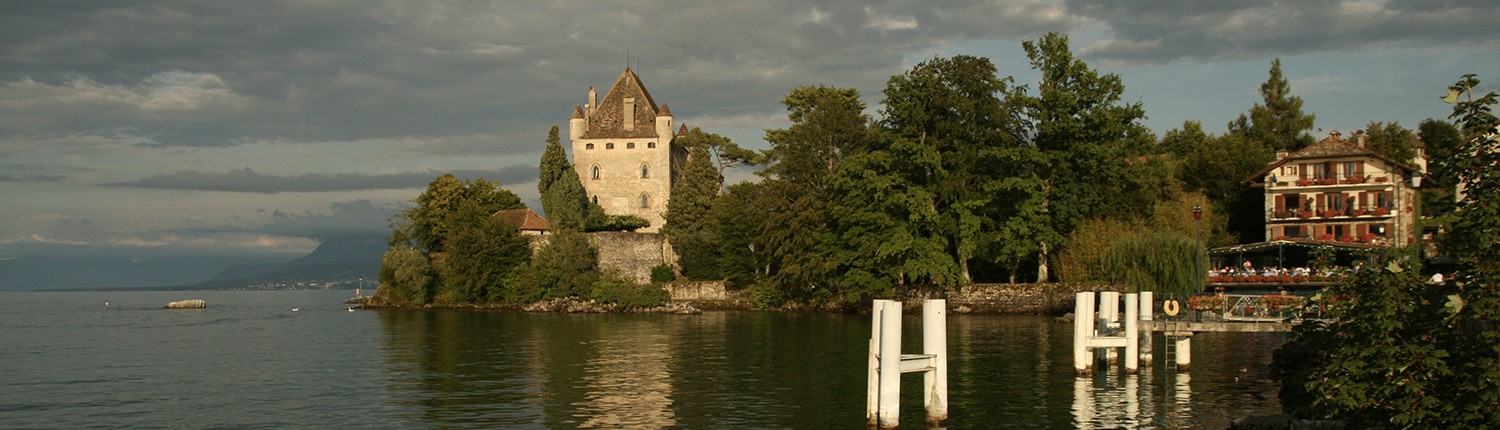 Yvoire castle and harbour