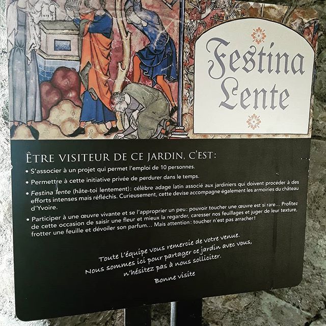Festina lente - Jardin des Cinq Sens - Yvoire